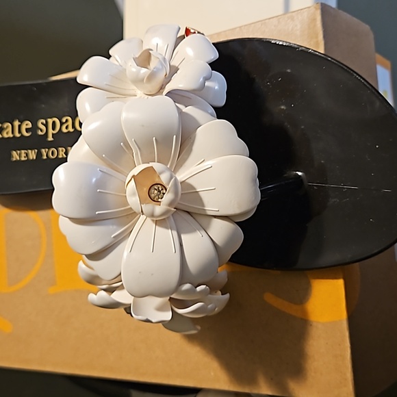 Kate Spade Black and White Floral Sandals - Picture 5 of 5